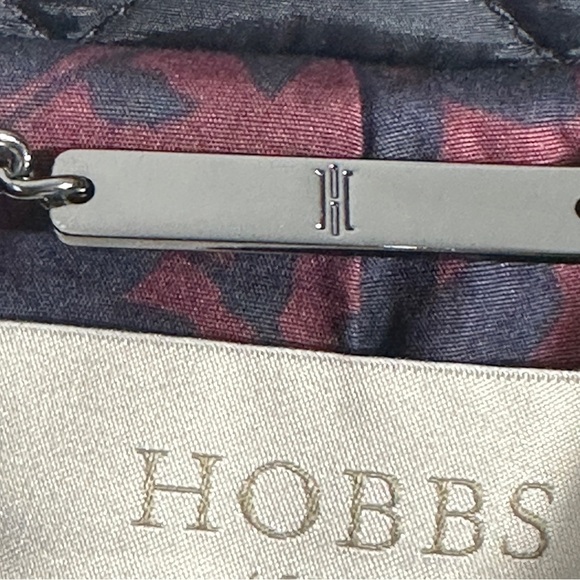 Hobbs London quilted jacket, navy, floral lining, size 6, classic, preppy, fall - Picture 13 of 14
